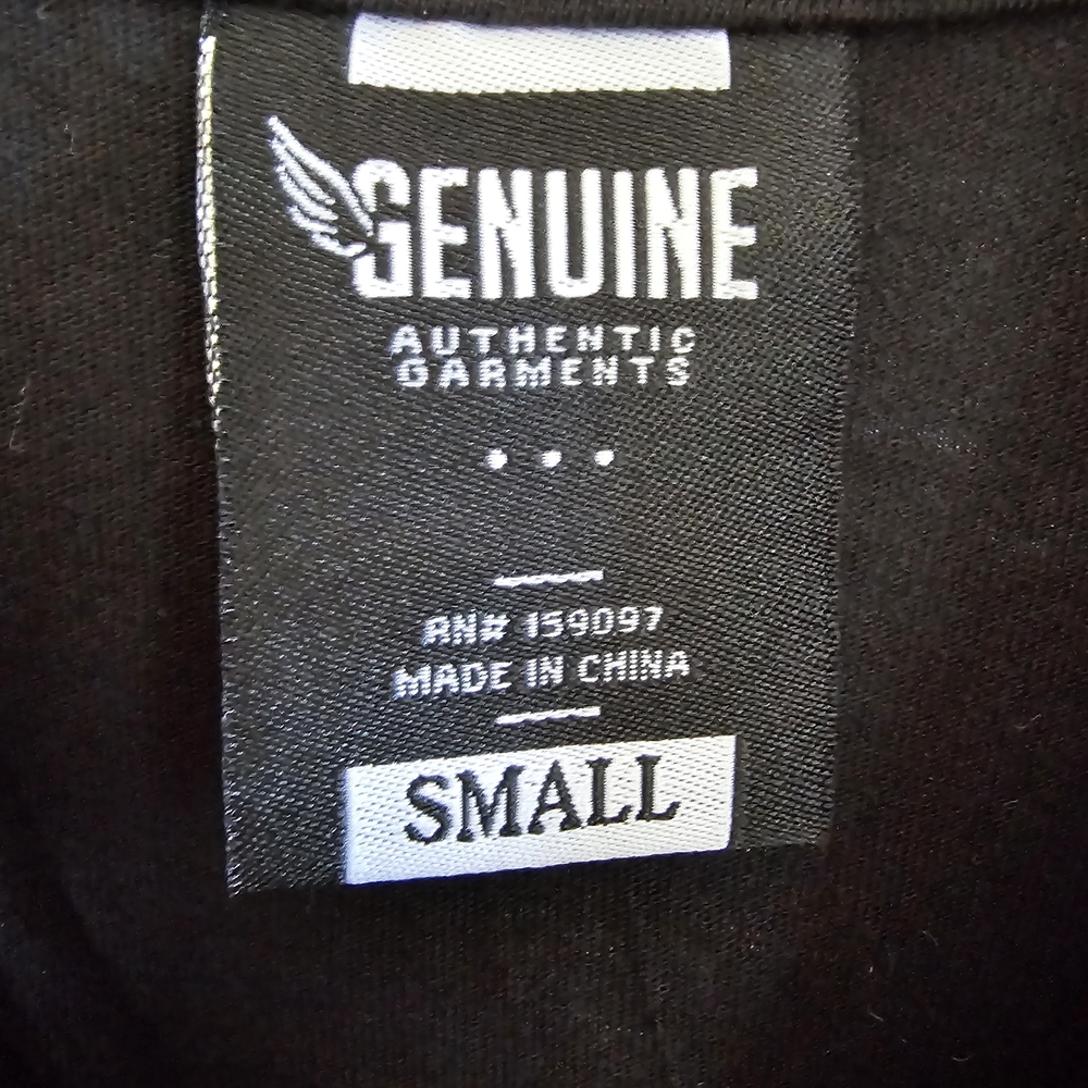 Genuine Merchandise Black Tee with Colorful Heart Design - Picture 5 of 7